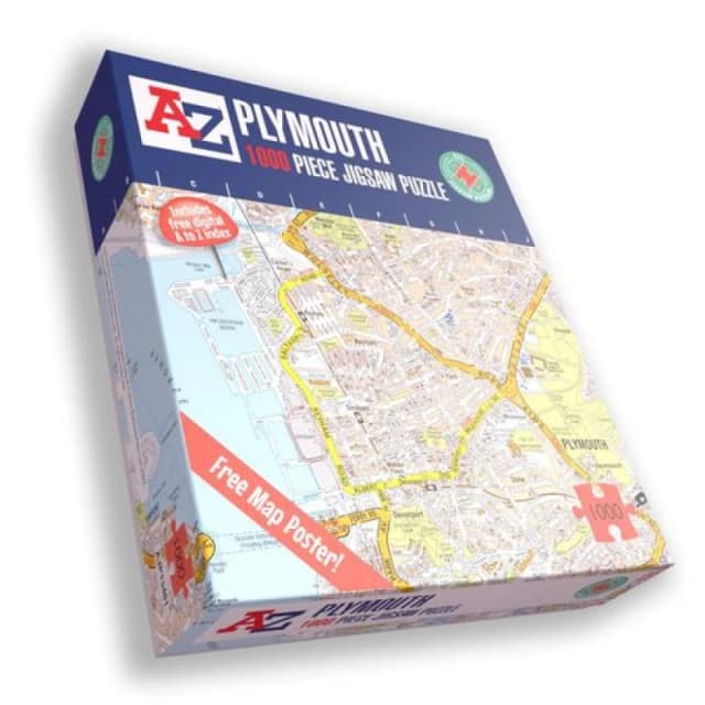 A to Z A to Z Map of Plymouth 1000 Piece Jigsaw Puzzle