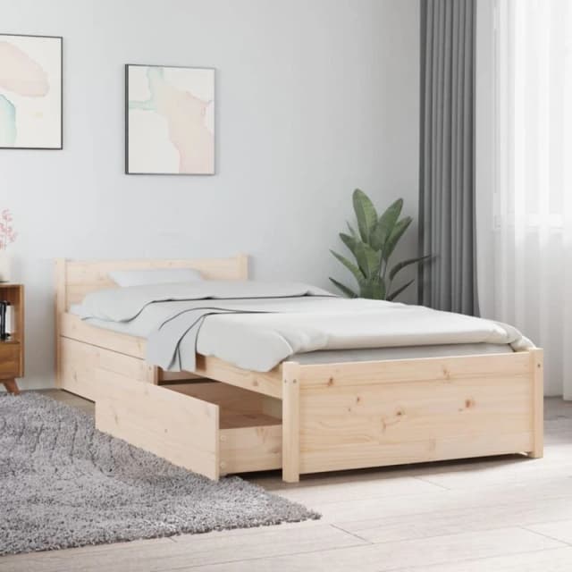 VIDAXL Bed Frame without Mattress with Drawers Small Single Vidaxl 8720287011699