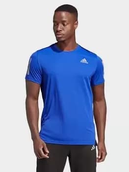 adidas Performance Own The Run T-Shirt, Blue Size M Men