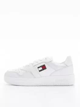 Tommy Jeans Retro Basket Trainers, White, Size 7, Men