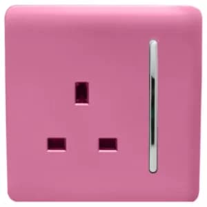 Trendi Switch 1 Gang 13Amp Switched Socket in Pink