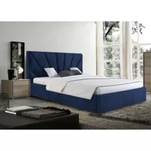 Hamini Bed King Plush Velvet Blue