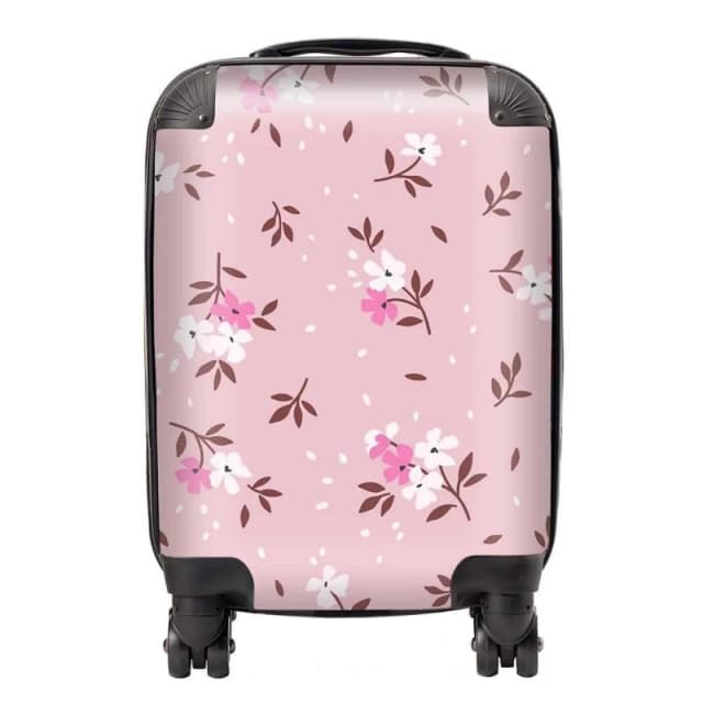 Warren Reed - Designer Pretty Pink Flower Pattern Suitcase Size: Large Pink Unisex Large
