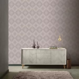 Luxe Medallion Rose Gold Wallpaper Rose Gold