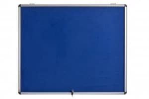 Bi-Office Blue Felt Lockable Ntcbrd 6xA4 700x653mm