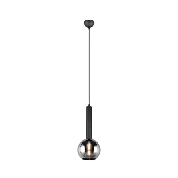 Clayton Modern Dome Pendant Ceiling Light Black Matt