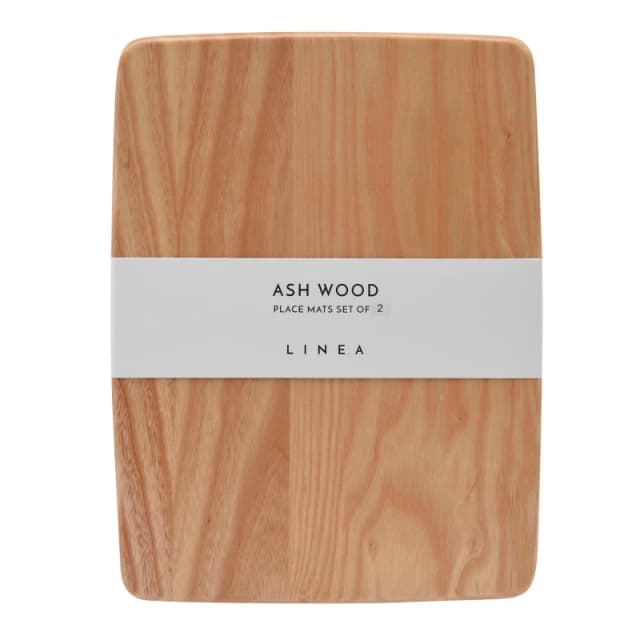 Linea Ash set of 2 Placemats - Brown Brown One Size