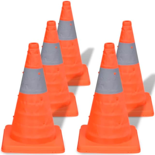 VIDAXL 5 Pop-up Traffic Cones 42cm Vidaxl 8718475944126