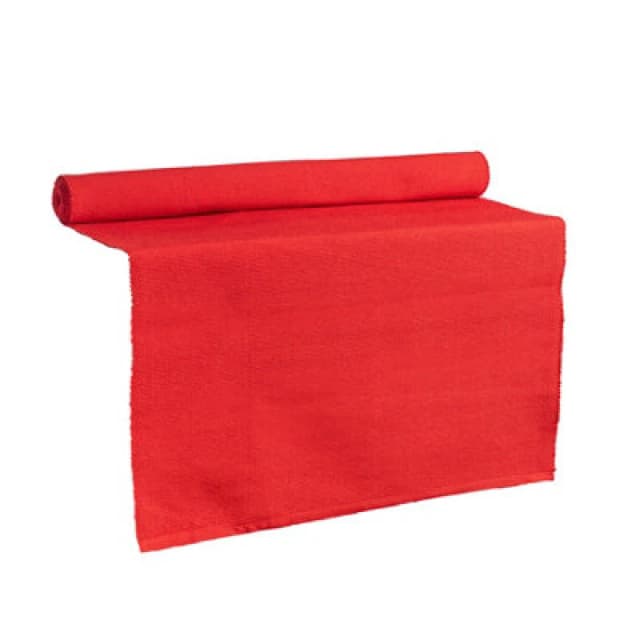 Nicola Spring Cotton Fabric Table Runner - 48Cm X 183Cm - Red