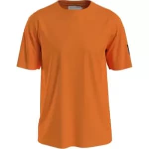 Calvin Klein Jeans Monologo Sleeve Badge Reg Tee - Orange