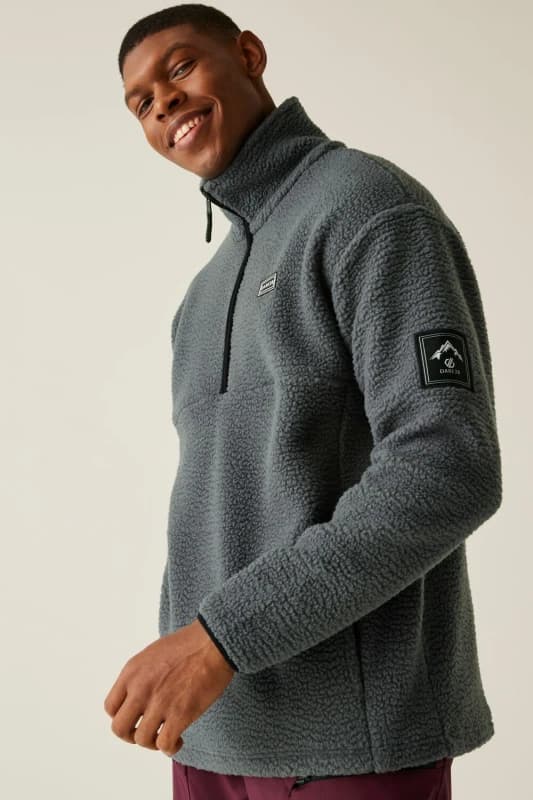 Dare 2b Dare 2b Men Twin Tip Half-Zip Relaxed Insulating Active Fleece in Mid Grey Size: 3X-Large Mid Grey XXXL Male 5063516188612