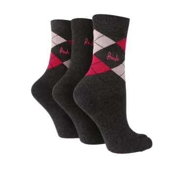 Pringle Womens Louise 3pck Sock - Grey