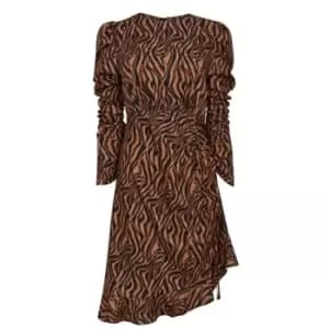 I Saw It First Rucherd Dress - Brown