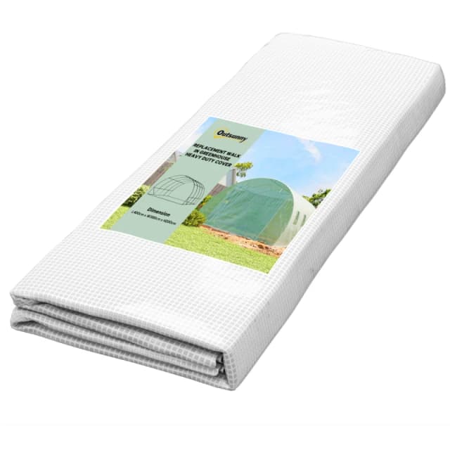 Outsunny 4 x 3 x 2m Greenhouse Replacement Cover ONLY for Tunnel Greenhouse, Green 845-382V10GN