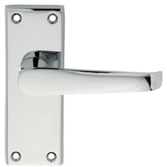 Loops PAIR Straight Handle on Short Latch Backplate 118 x 42mm Polished Chrome Multi