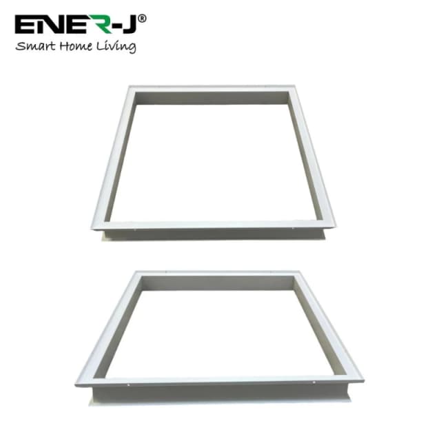 ENER-J Recessed Deep Frame for 595x595 LED Panels Pack of 4 in White White Unisex
