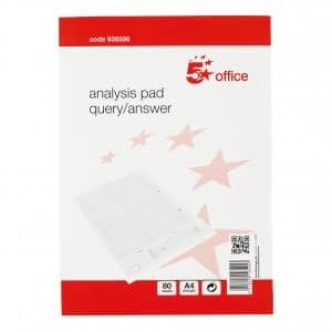 5 Star A4 80gm2 Analysis Pad QueryAnswer Accounting 53 Weeks White
