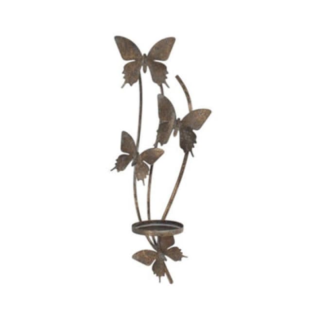 MSL 50CM METAL CANDLE HOLDER BUTTERFLY