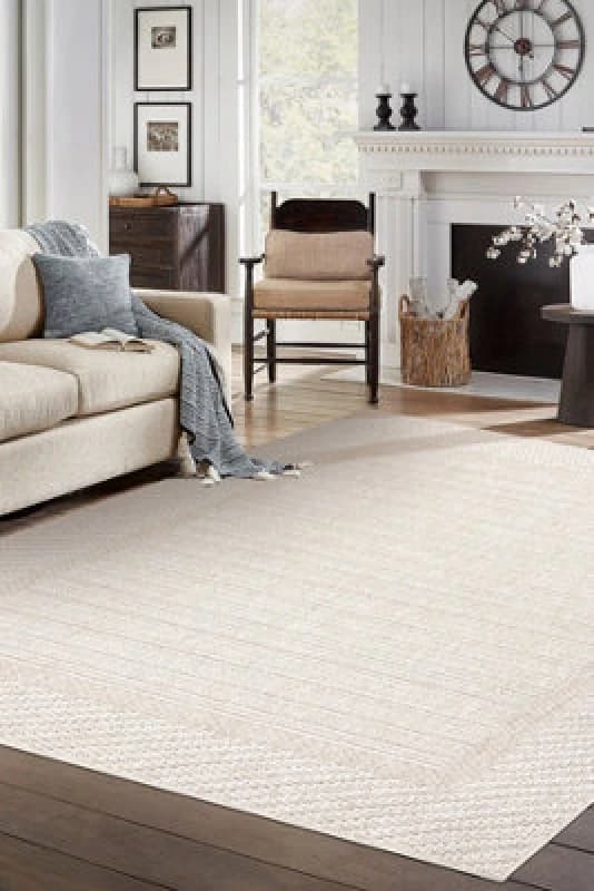 RugsX Carpet Jersey 19261 Beige - Frame, Structural, Loop Boho 60X100 Cm