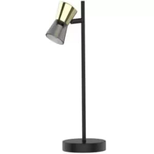 Zumaline Cento Desk Task Lamp, Matt Black, Gold, 1x G9