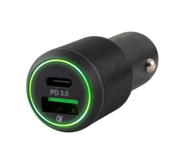 VELD VC48DG Super Fast 48 W 2-Port USB Car Charger, Green 5014117970496