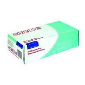 Shield Powder-Free Vinyl Gloves Medium Clear (Pack of 100) GD09