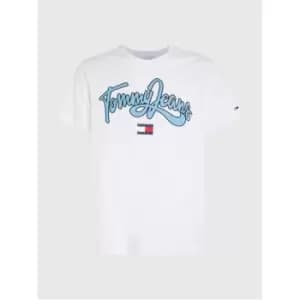 Tommy Jeans Tjm Reg College Pop Text Tee - White