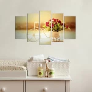 5PMX-069 Multicolor Decorative MDF Painting (5 Pieces)