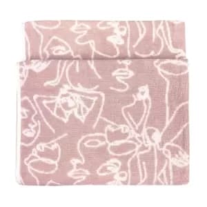 Everybody Abstract Jacquard Bath Towel Blush