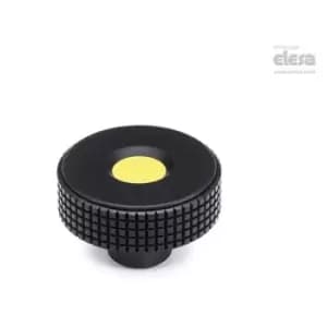 Elesa - Diamond knurled knob-MBT.30 B-5-C4 Yellow