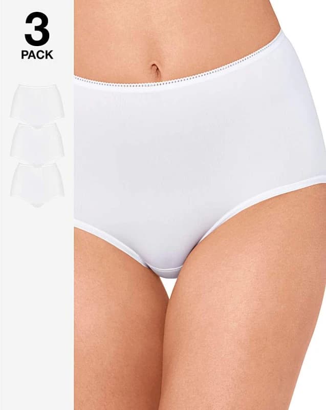 Sloggi Sloggi 3Pk Microfibre Maxi Briefs White White - sloggi - Size: 14 White Female 14 DQ16103