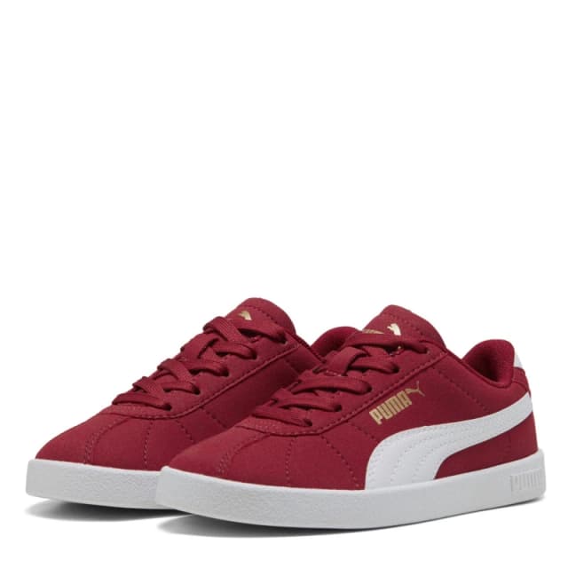 Puma Unisex Kids Club II PS Canvas Trainers Red/White/Go unisex C9.5