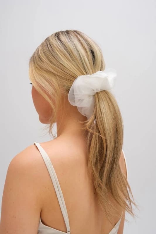 Jon Richard Womens Bridal Scrunchie in White White Female One Size