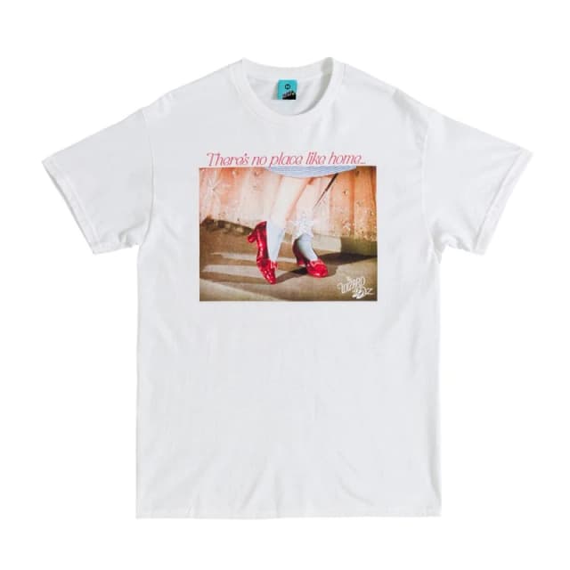 The Wizard of Oz Mens Ruby Slippers T-Shirt in White Size: Medium White Male M