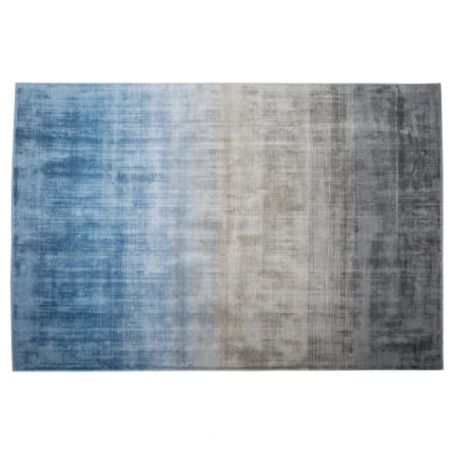 Beliani Rug Ercis Blue 140 X 200 Cm Viscose