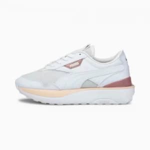 PUMA Cruise Rider Womens Sneakers, White/Cloud Pink, size 4.5, Shoes
