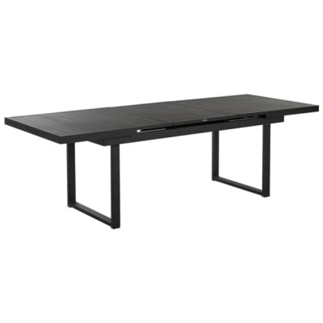 Beliani Extending Garden Dining Table Valcanetto 180/240 Cm 90 Cm Metal Black