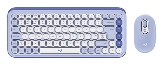 Logitech Pop Icon Combo Wireless Keyboard & Mouse Set - Lilac 5099206127821