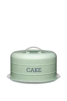 Sage Green Airtight Cake Storage Tin/Cake Dome