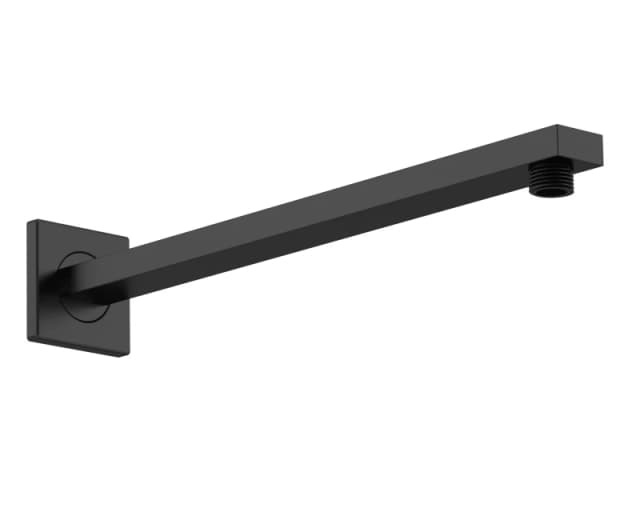 Balterley Rectangular Wall Mount Shower Arm Matt Black 360mm Black