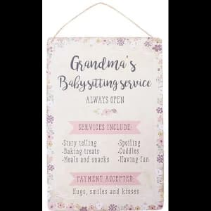 Grandma's Babysitting Service Sign