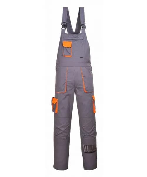 Portwest Texo Contrast Bib and Brace TX12GRTL Colour: Grey