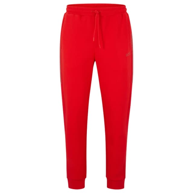 Boss Mens Hadiko Diamond Diamond-Textured Closed Hem Jersey Joggers Bright Red male S