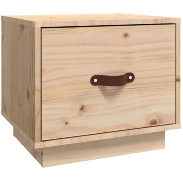 Vidaxl Bedside Cabinet 40X34X35cm Solid Wood Pine, Brown 818285