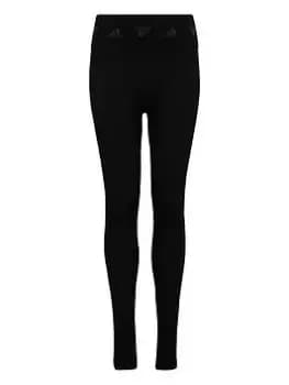 adidas Aeroknit Training Seamless Leggings, Black, Size 11-12 Years