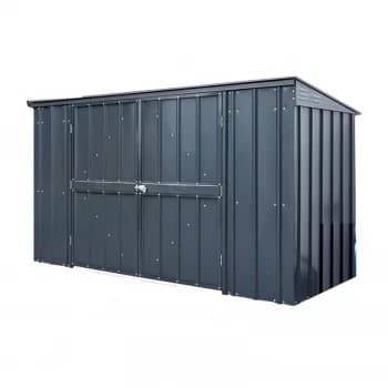 Lotus 7x3ft Metal Bin Store - Anthracite Grey
