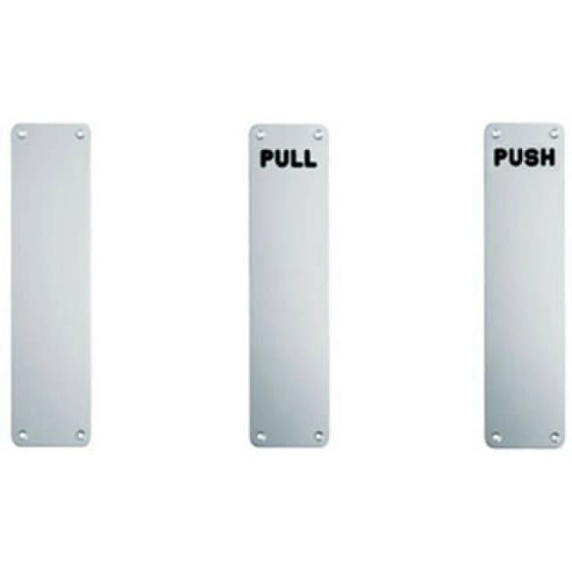 Loops Plain Door Finger Plate 300 x 75mm Satin Anodised Aluminium Push Plate Multi