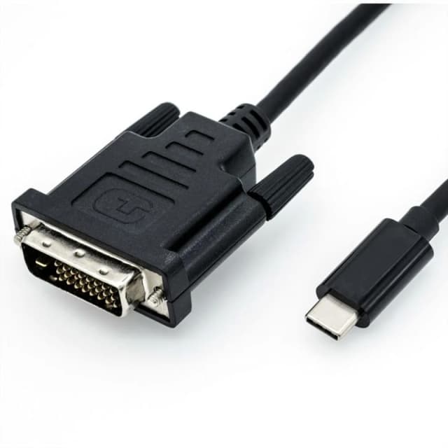 ROLINE 11.04.5830 video cable adapter 1m USB Type-C DVI Black