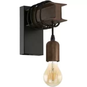 Townshend Wall Light Black, Brown - Eglo