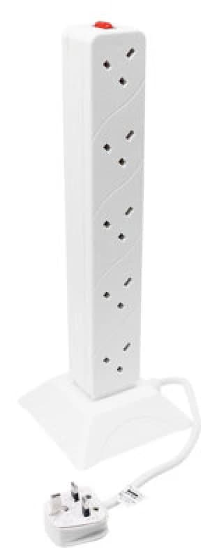 Daewoo Electricals 10 port 2m extension - White White One Size